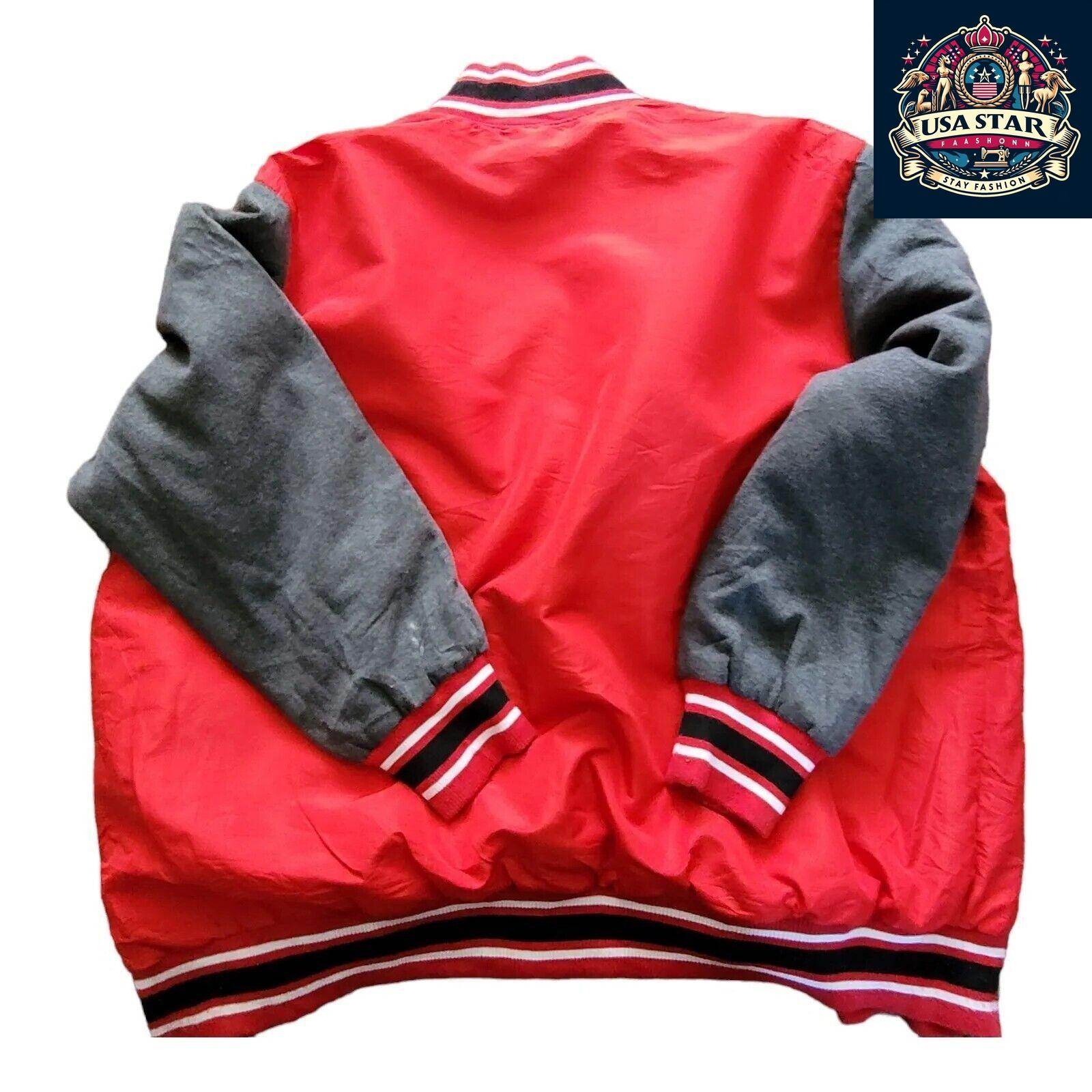 G - III Apparel Detroit Red Wings Varsity Jacket 4XL - Authentic Colors, Snap Fastening, Vintage Style - USASTARFASHION