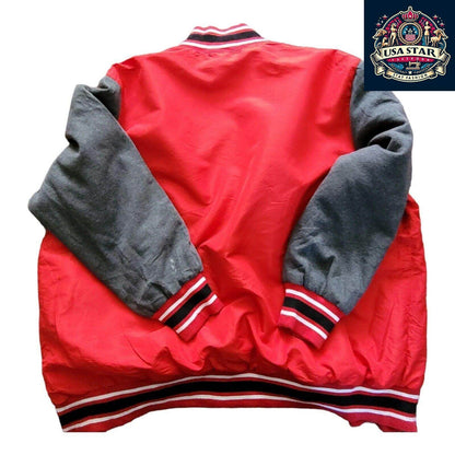 G - III Apparel Detroit Red Wings Varsity Jacket 4XL - Authentic Colors, Snap Fastening, Vintage Style - USASTARFASHION