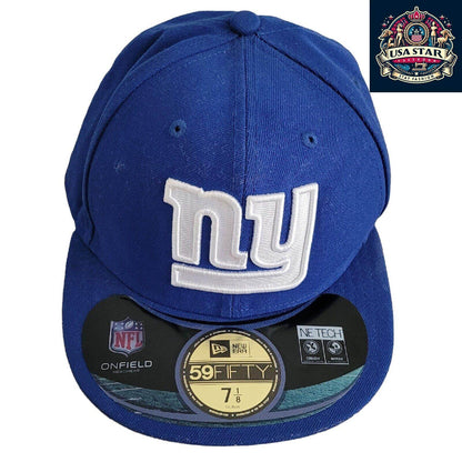 NY Yankees Fitted Cap 59FIFTY Essential Blue by New Era, Size 7 1/8, Stylish Fan Headwear - USASTARFASHION