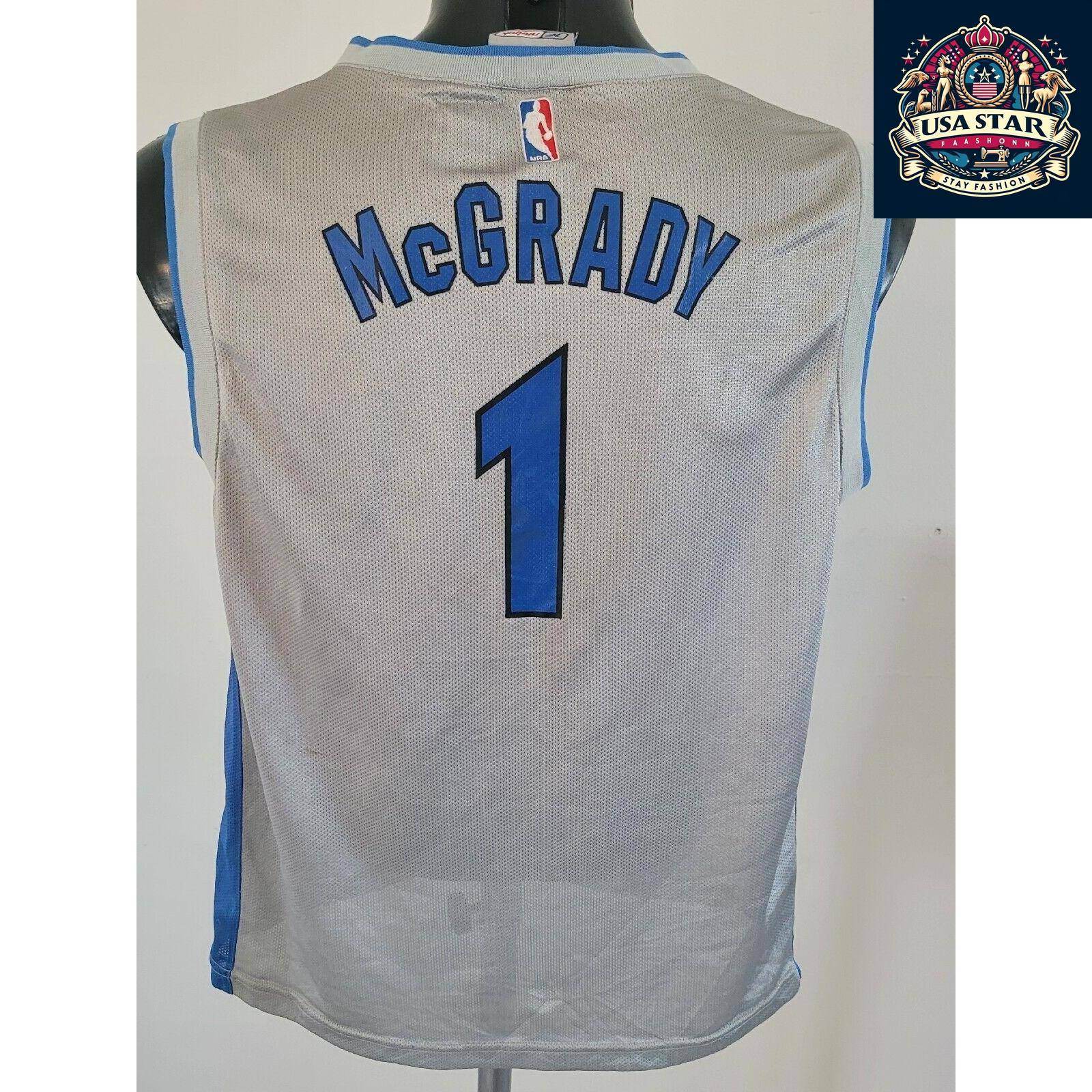 Reebok Authentic Orlando Magic Youth Jersey Tracy McGrady #1 Size L (14-16) - Grade A Condition - USASTARFASHION