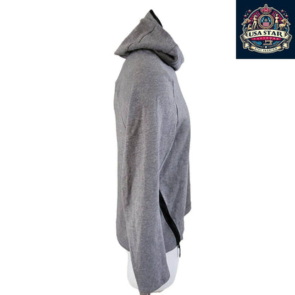 Nike Men's Hoodie - Medium Grey Pullover With Iconic Logo, Comfortable Fit & Urban Style - USASTARFASHION