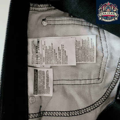 Levi 505 Denim Shorts W34 L32, Grade B, Durable Black Denim Workwear for Comfort and Style - USASTARFASHION