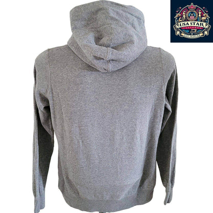 Nike Women's Hoodie - Cozy Large Pullover in Grey, Breathable Cotton, Stylish Logo - USASTARFASHION