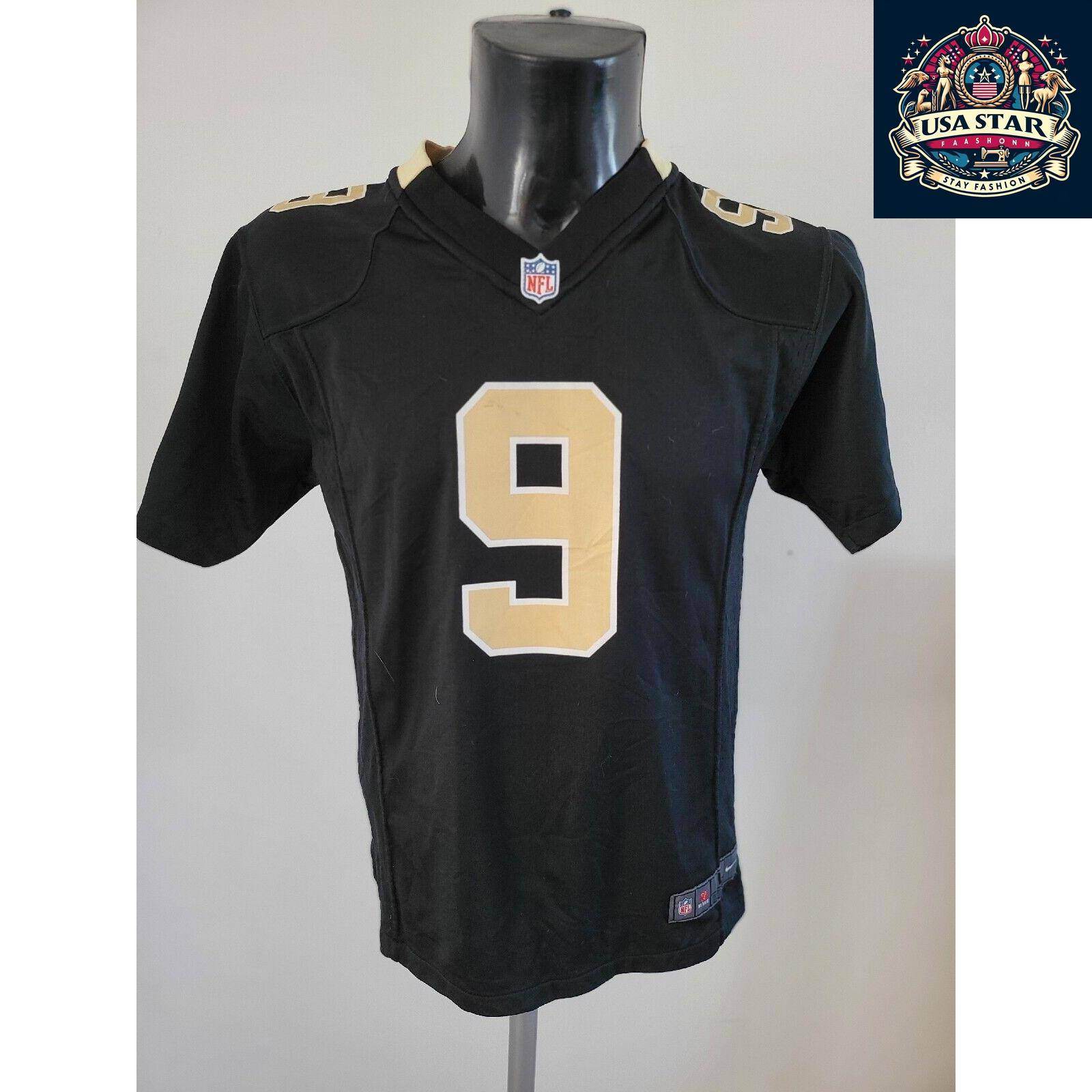 Drew Brees 9 New Orleans Saints Youth Jersey Shirt in Brown – Nike Durable Activewear for Kids - USASTARFASHION