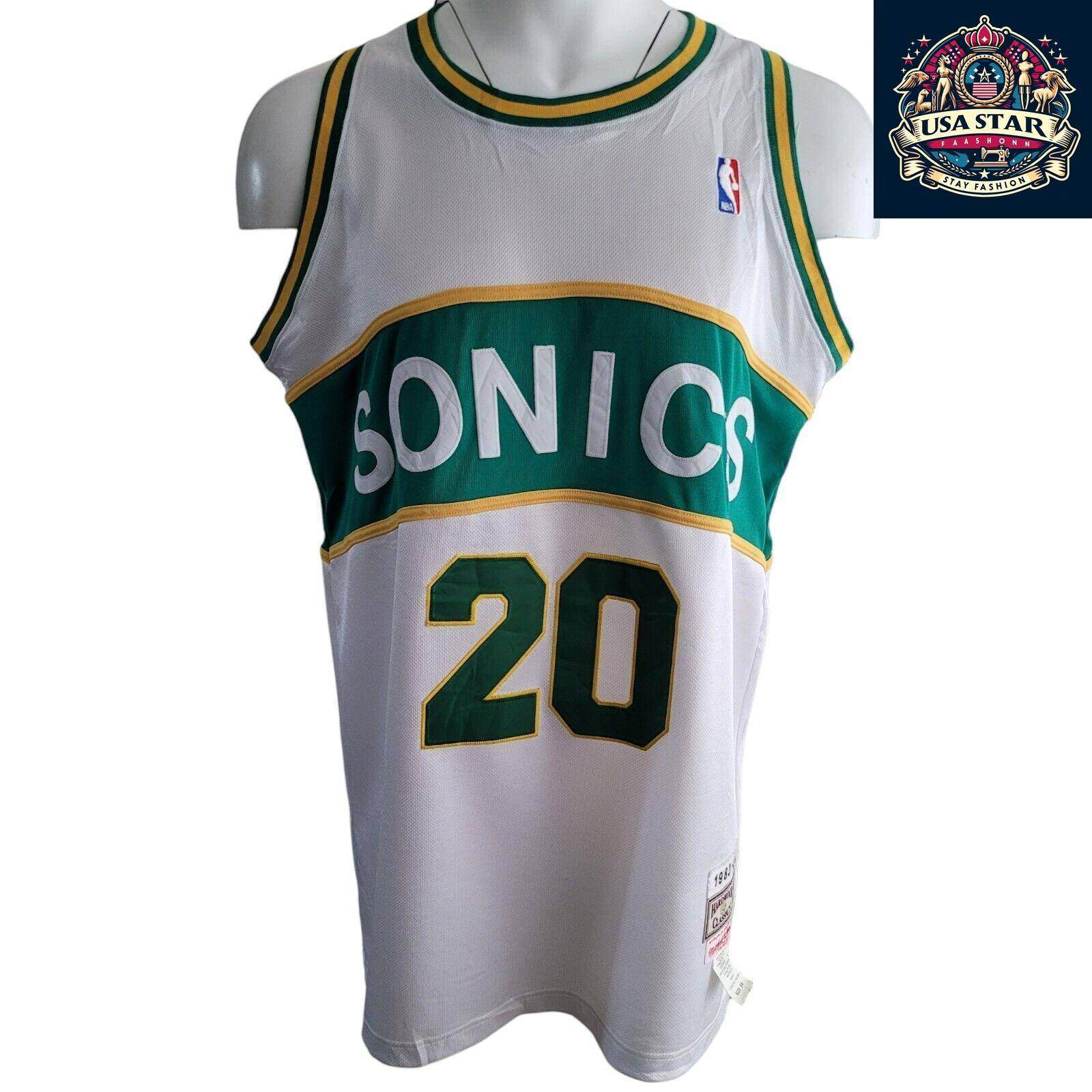 Mitchell Ness Gary Payton Jersey 20 Seattle SuperSonics 1983 - 94 Size 54 Made in USA - USASTARFASHION