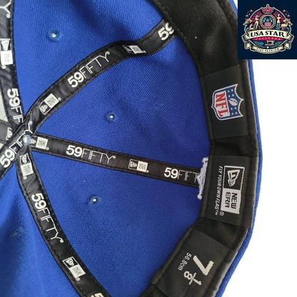 NY Yankees Fitted Cap 59FIFTY Essential Blue by New Era, Size 7 1/8, Stylish Fan Headwear - USASTARFASHION