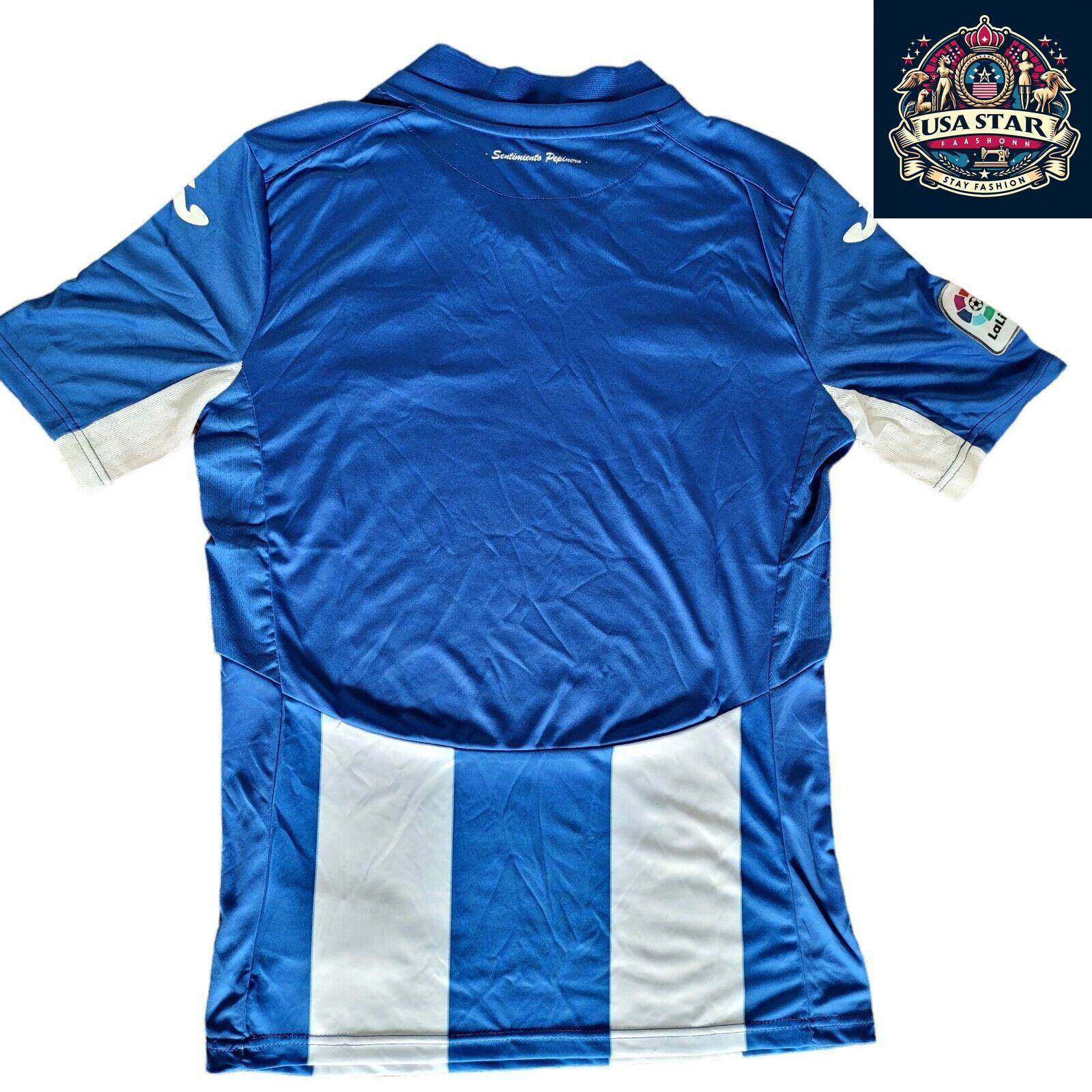 Official Leganés Football Shirt Size M - New With Tags, Premium Joma Fabric, LaLiga Design - USASTARFASHION