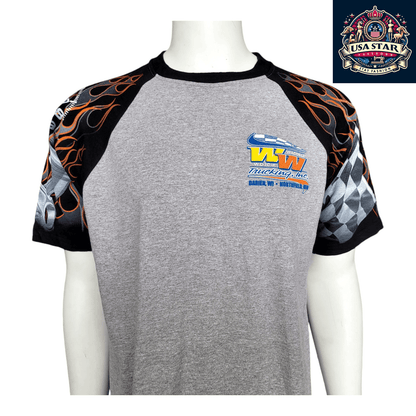 Nescar Racing T-Shirt - 100% Cotton, Durable, Comfortable Fit, Made in USA, Size Large - USASTARFASHION