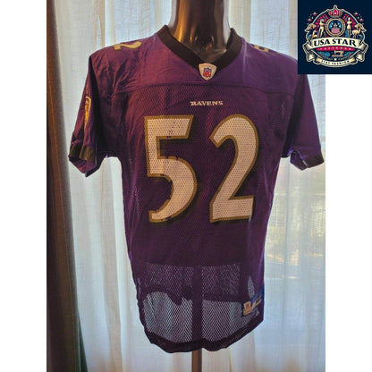 Baltimore Ravens Youth Jersey XL #52 Ray Lewis Reebok On Field Grade A Vintage Condition - USASTARFASHION