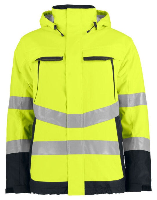 ProJob Workwear PJ646441 ProJob Prio 6441 Padded Class 3 Jacket - Yellow/Black