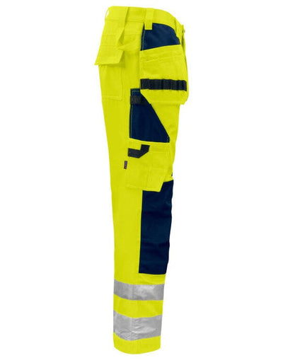 ProJob Workwear PJ646531 ProJob Hi Vis Holster Trouser - Yellow/Navy