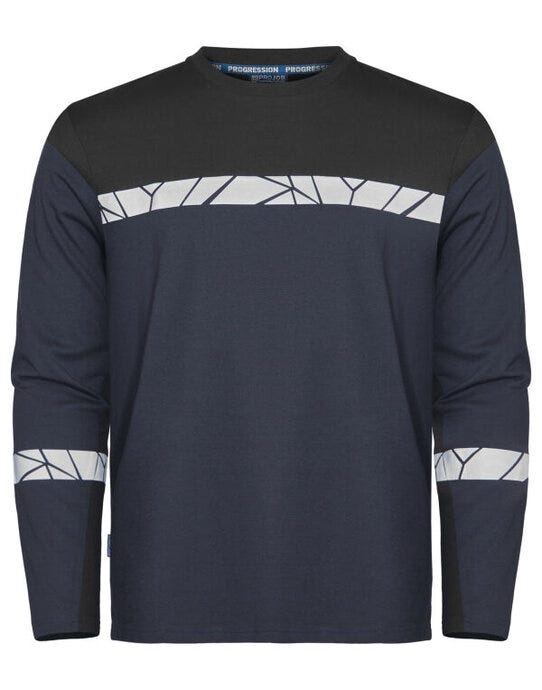 ProJob Workwear PJ647002 ProJob Progression 7002 LS T-Shirt - Navy/Black