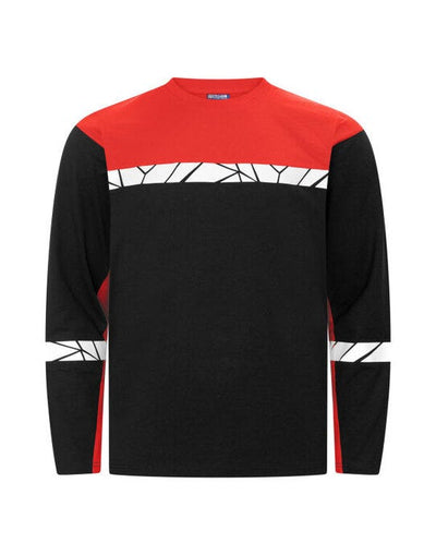 ProJob Workwear PJ647002 ProJob Progression 7002 LS T-Shirt - Black/Red