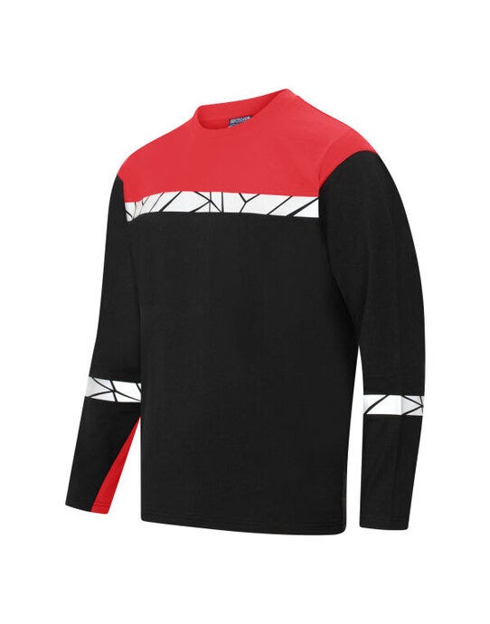 ProJob Workwear PJ647002 ProJob Progression 7002 LS T-Shirt - Black/Red