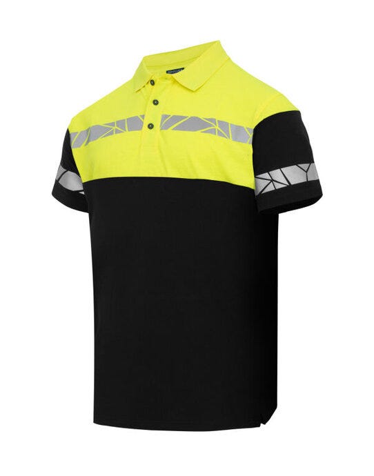 ProJob Workwear PJ647003 ProJob Progression 7003 Pique Polo - Black/Yellow