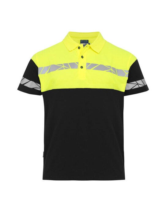ProJob Workwear PJ647003 ProJob Progression 7003 Pique Polo - Black/Yellow