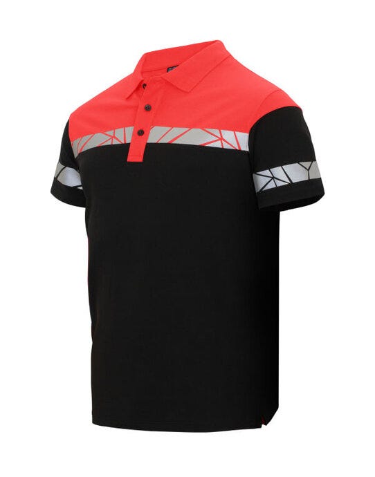 ProJob Workwear PJ647003 ProJob Progression 7003 Pique Polo - Black/Red