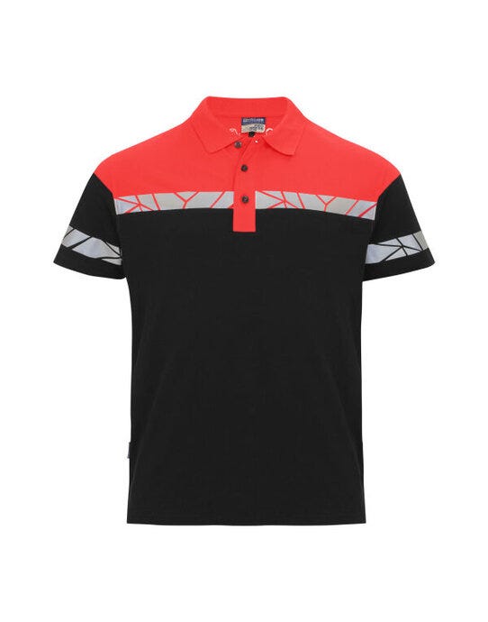 ProJob Workwear PJ647003 ProJob Progression 7003 Pique Polo - Black/Red
