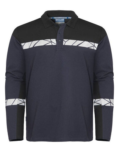 ProJob Workwear PJ647004 ProJob Progression 7004 LS Pique Polo - Navy/Black