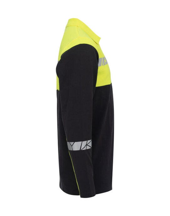 ProJob Workwear PJ647004 ProJob Progression 7004 LS Pique Polo - Black/Yellow