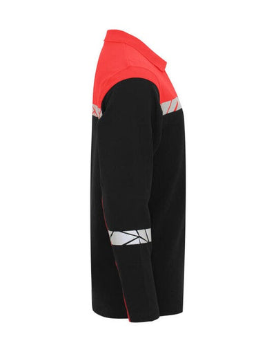 ProJob Workwear PJ647004 ProJob Progression 7004 LS Pique Polo - Black/Red