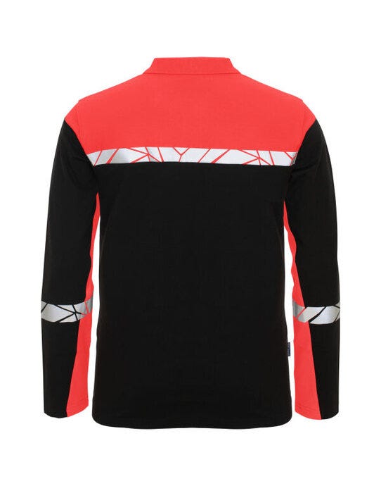 ProJob Workwear PJ647004 ProJob Progression 7004 LS Pique Polo - Black/Red
