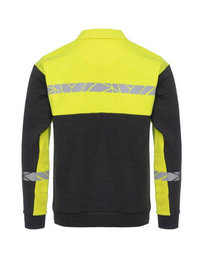 ProJob Workwear PJ647100 ProJob Progression 7100 LS Polo Sweat - Black/Yellow