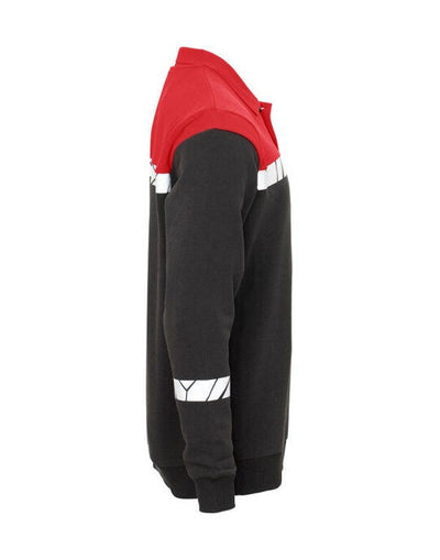 ProJob Workwear PJ647100 ProJob Progression 7100 LS Polo Sweat - Black/Red