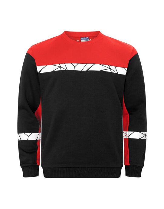 ProJob Workwear PJ647101 ProJob Progression 7101 Sweatshirt - Black/Red