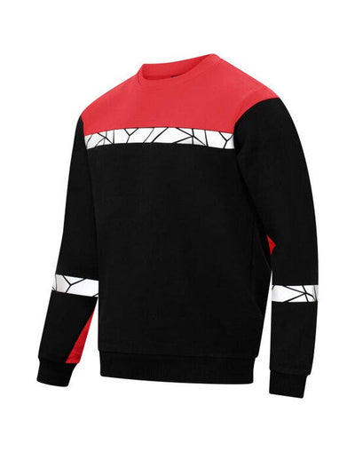 ProJob Workwear PJ647101 ProJob Progression 7101 Sweatshirt - Black/Red