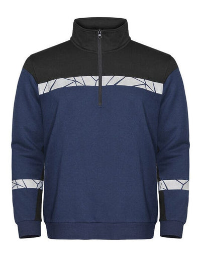 ProJob Workwear PJ647102 ProJob Progression 7102 Half Zip Sweat - Navy/Black