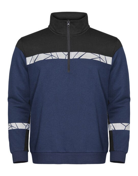 ProJob Workwear PJ647102 ProJob Progression 7102 Half Zip Sweat - Navy/Black