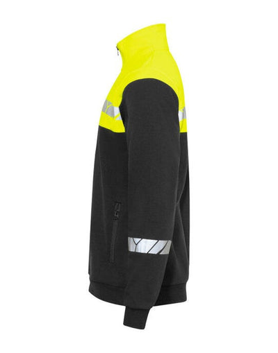 ProJob Workwear PJ647102 ProJob Progression 7102 Half Zip Sweat - Black/Yellow