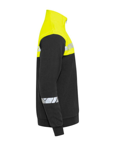 ProJob Workwear PJ647102 ProJob Progression 7102 Half Zip Sweat - Black/Yellow