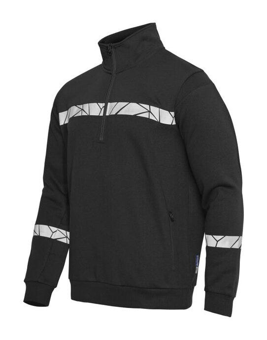 ProJob Workwear PJ647102 ProJob Progression 7102 Half Zip Sweat - Black/Black