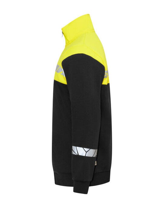 ProJob Workwear PJ647103 ProJob Progression 7103 Full Zip Sweat - Black/Yellow