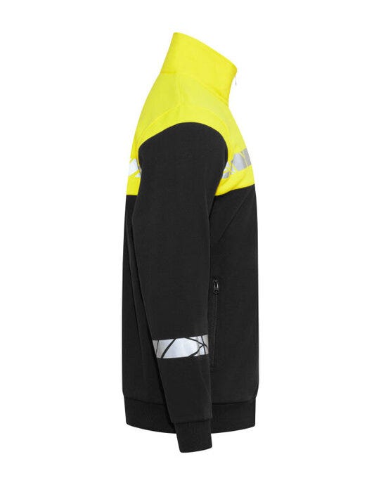 ProJob Workwear PJ647103 ProJob Progression 7103 Full Zip Sweat - Black/Yellow