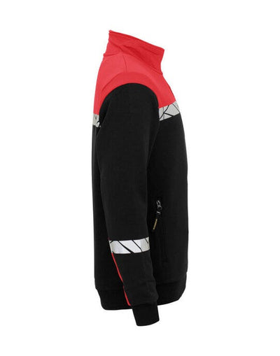 ProJob Workwear PJ647103 ProJob Progression 7103 Full Zip Sweat - Black/Red