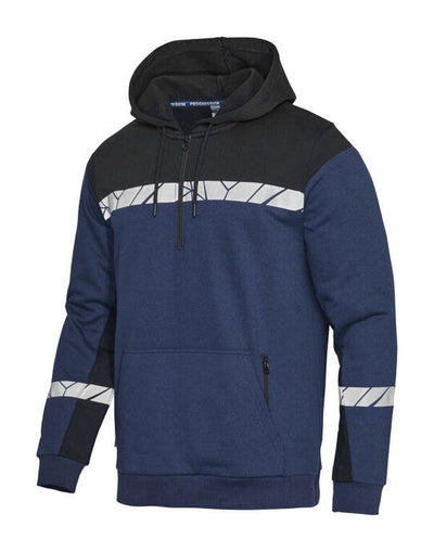 ProJob Workwear PJ647104 ProJob Progression 7104 Half Zip Hoodie - Navy/Black