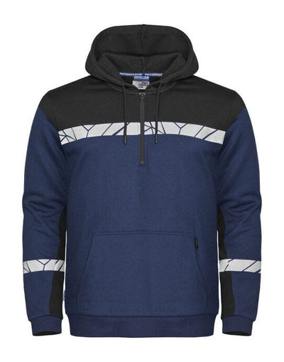 ProJob Workwear PJ647104 ProJob Progression 7104 Half Zip Hoodie - Navy/Black