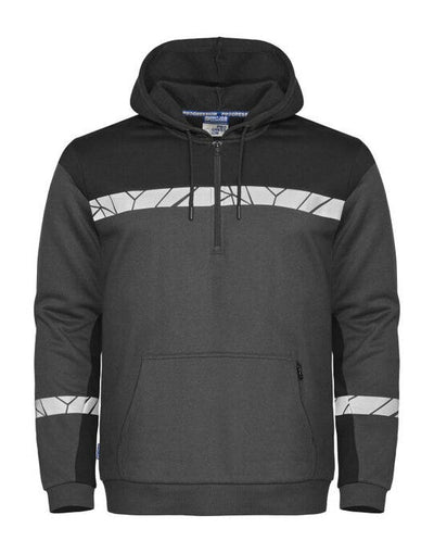ProJob Workwear PJ647104 ProJob Progression 7104 Half Zip Hoodie - Grey/Black