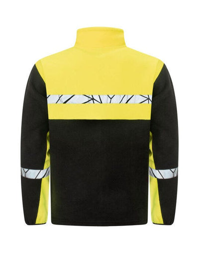 ProJob Workwear PJ647300 ProJob Progression 7300 Full Zip Fleece - Black/Yellow