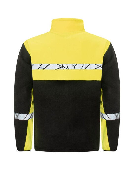 ProJob Workwear PJ647300 ProJob Progression 7300 Full Zip Fleece - Black/Yellow