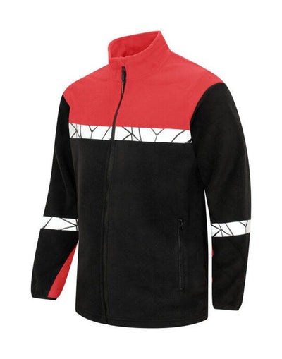 ProJob Workwear PJ647300 ProJob Progression 7300 Full Zip Fleece - Black/Red