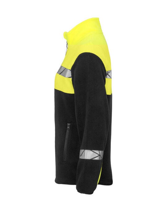 ProJob Workwear PJ647301 ProJob Progression 7301 Ladies FZ Fleece - Black/Yellow