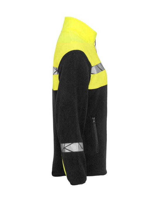 ProJob Workwear PJ647301 ProJob Progression 7301 Ladies FZ Fleece - Black/Yellow