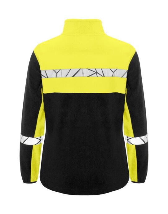 ProJob Workwear PJ647301 ProJob Progression 7301 Ladies FZ Fleece - Black/Yellow