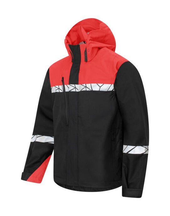 ProJob Workwear PJ647414 ProJob Progression 7414 Shell Jacket - Black/Red