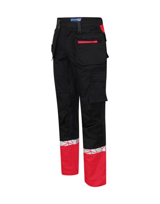 ProJob Workwear PJ647509 ProJob 7509 Workpant - Black/Red