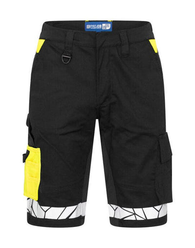 ProJob Workwear PJ647510 ProJob 7510 Work Shorts - Black/Yellow